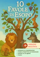 anteprima - Materiale di supporto/inclusione - Anteprima Libro - 10 Favole di Esopo con attività. Per bambini 6+ - Pagina di copertina