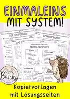 Vorschau - Arbeitsblätter - Einmaleins mit System (Kopiervorlagen) - Deckblatt