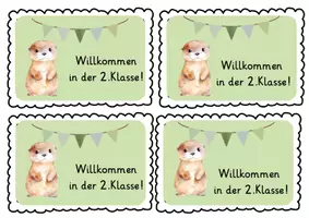 Vorschau - Bildkarten - Willkommenskärtchen Biberklasse - Seite 2