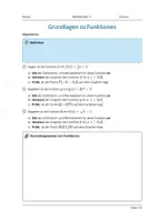 Vorschau - Arbeitsblätter - Grundlagen zu Funktionen: Lineare & Quadratische - Deckblatt