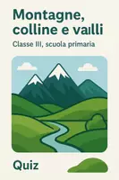 anteprima - Quiz - Montagne, colline e valli - Pagina di copertina