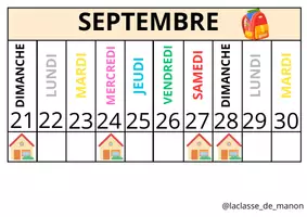 Aperçu - Apprentissages en autonomie - Calendrier Linéaire de la Classe : Septembre à Juillet - Page 2