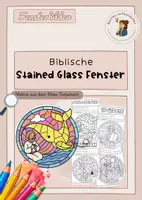 anteprima - Materiale per pittura e bricolage - Vetrate “Stained Glass – Antico Testamento” Fensterbilder Buntglasfenster - Pagina di copertina