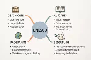 Vorschau - Arbeitsblätter - Arbeitsblätter zum Thema "Geschichte der UNESCO" + Lösung & MP3 + Mindmap + Infografik - Seite 2