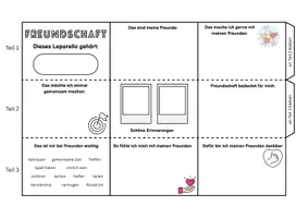 Vorschau - Arbeitsblätter - Leporello Freundschaft - Deckblatt