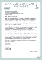 Vorschau - Arbeitsblätter - Email of Complaint Prompts - Seite 3