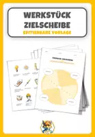 Vorschau - Arbeitsblätter - Werkstück Bewertung: Zielscheibe - Editierbare Vorlage - Deckblatt