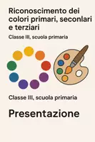 anteprima - Presentazioni / Lavagne - Riconoscimento dei colori primari, secondari e terziari - Pagina di copertina