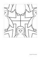 Vorschau - Mal- und Bastelvorlagen - Kooperatives Poster, Plakat, Pinguine, differenziert - Seite 3