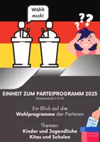 Vorschau - Arbeitsblätter - Parteien - Inhalte der Parteien zu Jugend und Schule - Deckblatt