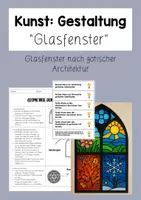 Vorschau - Unterrichtsreihen - Gotische Glasfenster - Gestaltung der 4 Jahreszeiten in gotischen Glasfenstern (Kunst, 3, 4, 5, 6, 7, 8) - Deckblatt