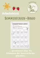 Vorschau - Arbeitsblätter - Sommerferien-Bingo - Deckblatt
