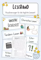 Vorschau - Arbeitsblätter - Leseband/Lesezeit - Visualisierungen für das Klassenzimmer - Deckblatt
