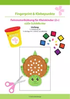 Vorschau - Arbeitsblätter - Fingerprint Schildkröte – Feinmotorik Übung für Kleinkinder - Deckblatt