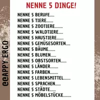 Vorschau - Spiele - Nenne 5 Dinge aus Alltag und Leben - Deckblatt