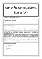 Vorschau - Stundenentwürfe - Gott in Psalmen kennenlernen – Wie ist Gott? - Seite 2