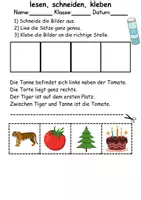 Vorschau - Spiele - Buchstabe T Leserätsel - Lesen, schneiden, kleben - DaZ/DaF, Deutsch, Sachunterricht - Seite 2