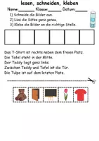 Vorschau - Spiele - Buchstabe T Leserätsel - Lesen, schneiden, kleben - DaZ/DaF, Deutsch, Sachunterricht - Seite 3