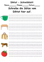 Vorschau - Arbeitsblätter - GRATIS - Diktat Thema Buchstabe T - DaZ/DaF, Deutsch (Klasse 1 bis 4) - Seite 2