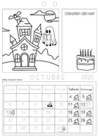 Vista previa - Hojas de trabajo - Calendario curso 25-26 para colorear y repasar C.Madrid - página 1