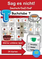 Vorschau - Spiele - Sag es nicht Buchstabe T - DaZ/DaF, Deutsch (Spiel) - Deckblatt