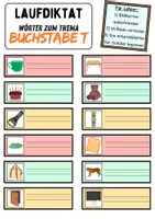 Vorschau - Unterrichtsreihen - Laufdiktat / Schleichdiktat Buchstabe T - DaZ/DaF, Deutsch (Diktat) - Seite 3