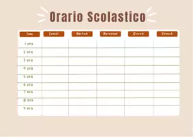 anteprima - Altro tipo di materiale - La mia agenda settimanale & l'orario delle lezioni - Pagina di copertina