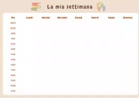 anteprima - Altro tipo di materiale - La mia agenda settimanale & l'orario delle lezioni - Pagina 1