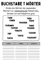Vorschau - Lehrpläne/Lehrermaterial - Wortarten Buchstabe T - DaZ/DaF, Deutsch (Nomen, Verben, Adjektive) - Seite 2