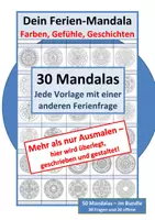 Vorschau - Stundenentwürfe - 30 Ferien-Mandalas: Farben, Gefühle, Geschichten – Ausmalen, Reflektieren, Erzählen - Deckblatt