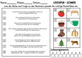 Vorschau - Spiele - Lesespur / Leserätsel Thema Buchstabe T - DaZ/DaF, Deutsch - Seite 3