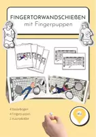 Vorschau - Mal- und Bastelvorlagen - Fingertorwandschießen mit Fingerpuppen: Fußball - Deckblatt