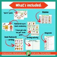 Vista previa - Juegos / Gamificación - Healthy and Unhealthy Food | Games and Vocabulary | ESL Activities | Big Pack - página 2