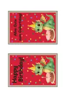 Vorschau - Bildkarten - Geburtstagsschilder / Geburtstagsaufsteller Drache - Seite 1
