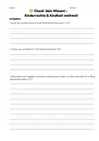 Vorschau - Arbeitsblätter - Materialpaket - Kinderrechte und Kindheit weltweit - Deckblatt