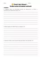 Vorschau - Arbeitsblätter - Materialpaket - Kinderrechte und Kindheit weltweit - Seite 1