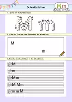 Vorschau - Arbeitsblätter - Buchstabeneinführung - M - Stationsarbeit / Stationenarbeit - Seite 2