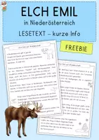 Vorschau - Text - Lesetext - Elch Emil in Niederösterreich – Klasse 2, 3, 4 - Deckblatt