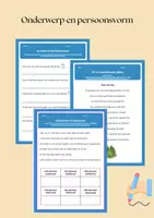 Voorbeeld - Onderwerp & persoonsvorm - 4de leerjaar/groep 6 - Voorblad