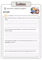 Vista previa - Hojas de trabajo - Comprensión lectora – geología + soluciones - página 3