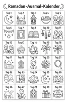 Vorschau - Mal- und Bastelvorlagen - Ramadan-Ausmal-Kalender Eid Mubarak - Seite 2