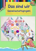 Vorschau - Mal- und Bastelvorlagen - Kunst Schulanfang, Das sind wir, Gemeinschaftsbild - Deckblatt