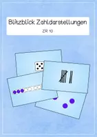 Vorschau - Präsentationen/Tafelbilder - Blitzblick verschiedene Zahldarstellungen ZR 10 - Deckblatt