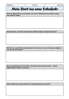 Vorschau - Arbeitsblätter - Schuljahresbeginn Reflexionsbogen 10. - 13. Klasse - Deckblatt