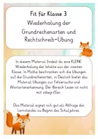 Vorschau - Arbeitsblätter - Fit für Klasse 3 - eine kompakte Wiederholung - Deckblatt