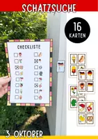 Vorschau - Mal- und Bastelvorlagen - Tag der Deutschen Einheit (3. Oktober) - Schatzsuche - Deckblatt