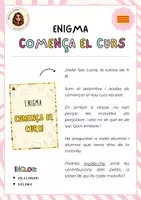 Vista previa - Juegos / Gamificación - Enigma "COMENÇA EL CURS" - Portada