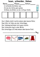 Vorschau - Spiele - Buchstabe U Leserätsel - Lesen, schneiden, kleben - DaZ/DaF, Deutsch, Sachunterricht - Seite 3