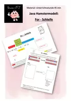 Vorschau - Stundenentwürfe - For Schleife mit dem Java Hamstermodell - Deckblatt