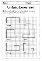 Vorschau - Arbeitsblätter - Umfang berechnen und anwenden - Seite 1